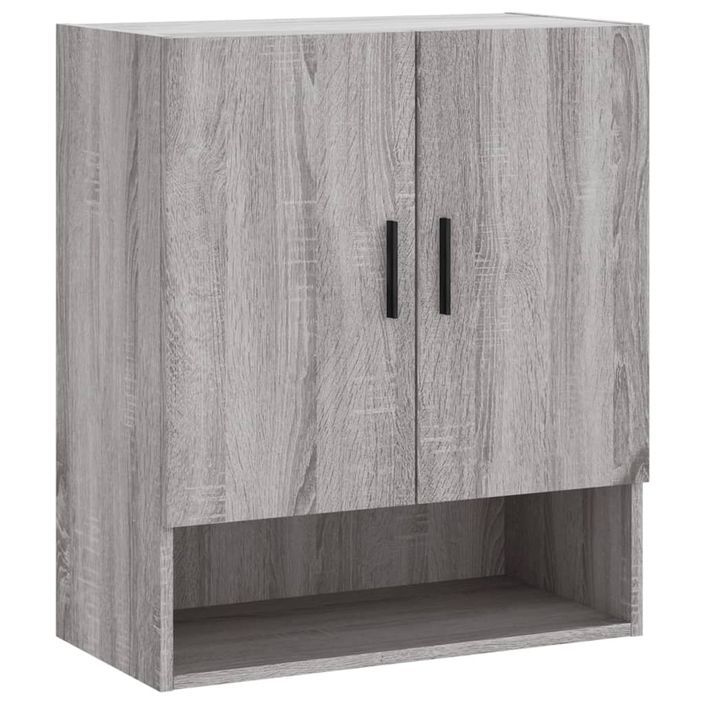 Armoire murale sonoma gris 60x31x70 cm bois d'ingénierie - Photo n°2