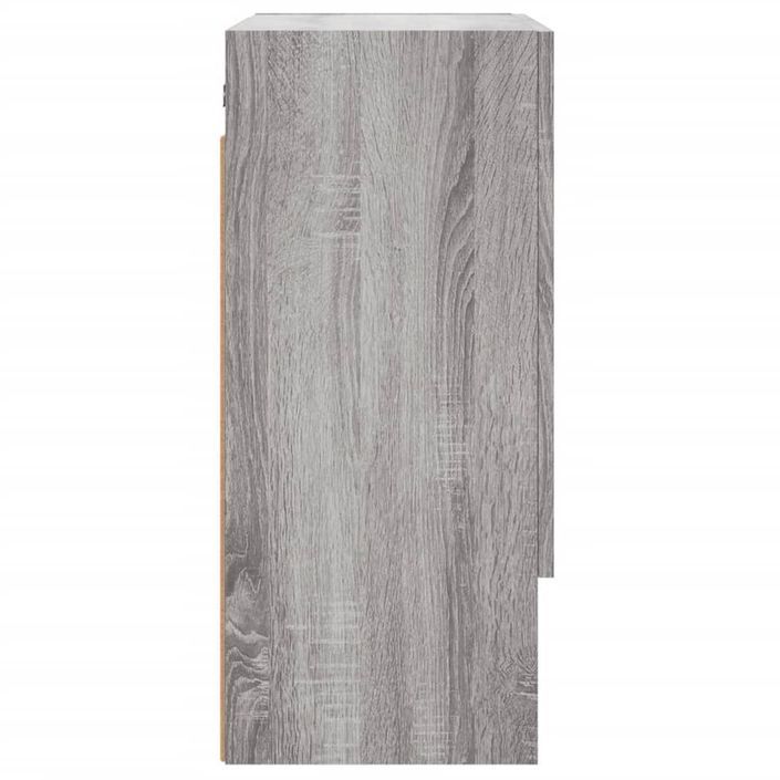 Armoire murale sonoma gris 60x31x70 cm bois d'ingénierie - Photo n°7