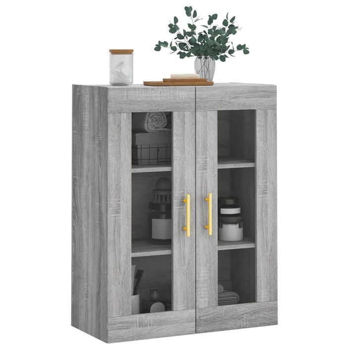 Armoire murale sonoma gris 69,5x34x90 cm - Photo n°4