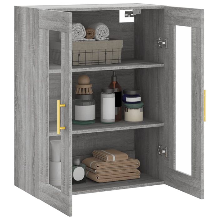 Armoire murale sonoma gris 69,5x34x90 cm - Photo n°5