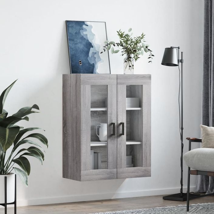 Armoire murale sonoma gris 69,5x34x90 cm - Photo n°3