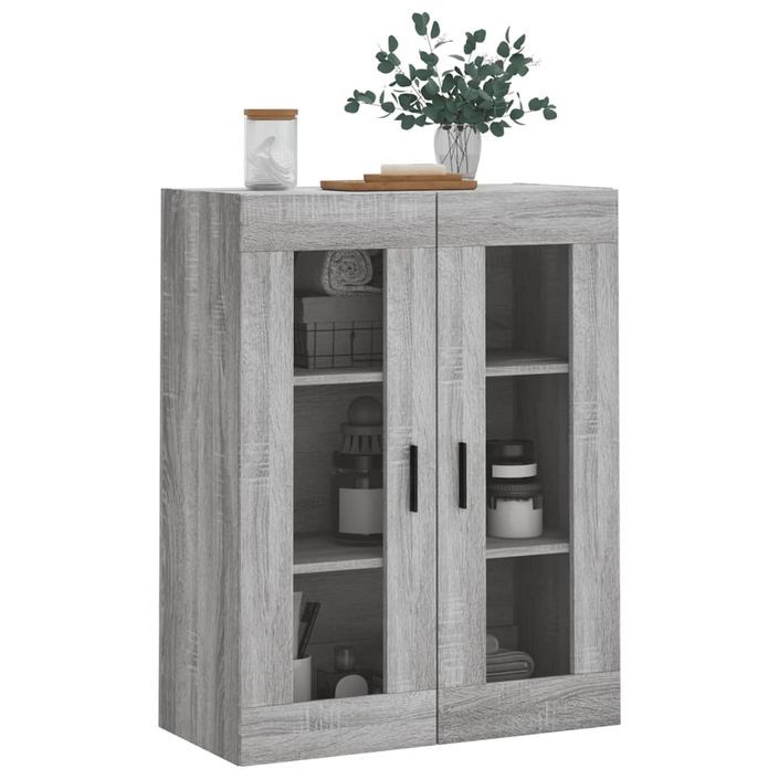 Armoire murale sonoma gris 69,5x34x90 cm - Photo n°4