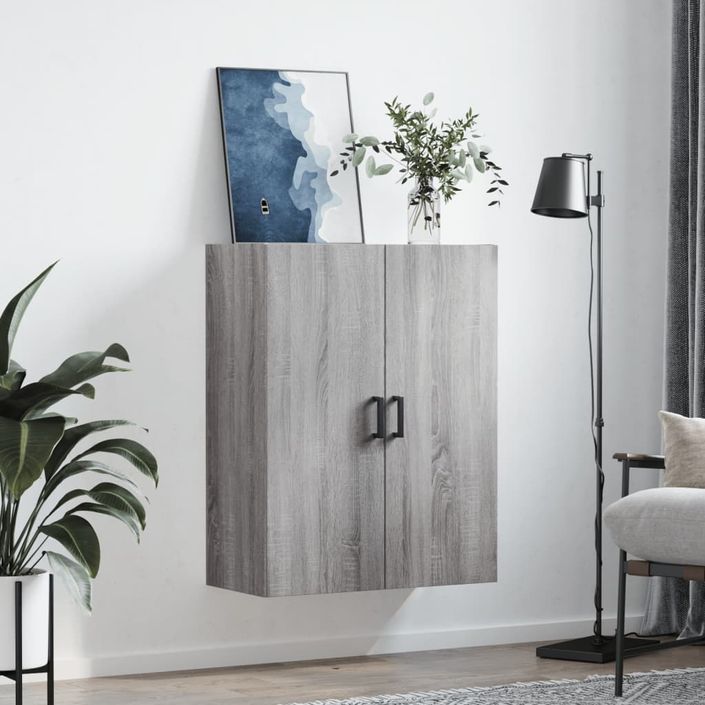 Armoire murale sonoma gris 69,5x34x90 cm - Photo n°3