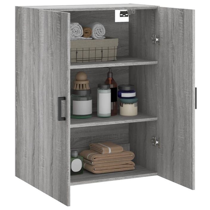 Armoire murale sonoma gris 69,5x34x90 cm - Photo n°5