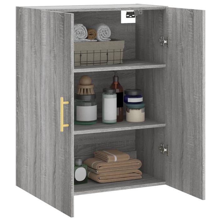 Armoire murale sonoma gris 69,5x34x90 cm - Photo n°5