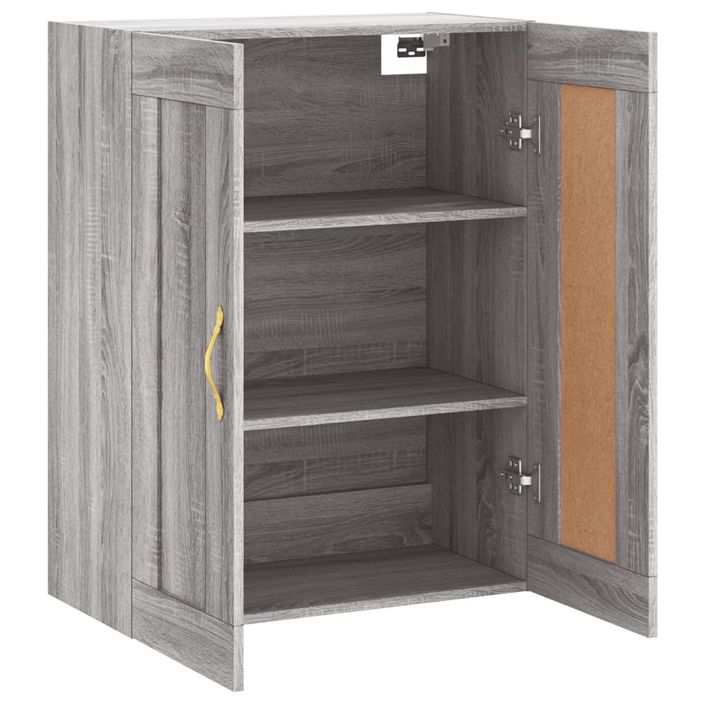 Armoire murale sonoma gris 69,5x34x90 cm bois d'ingénierie - Photo n°6