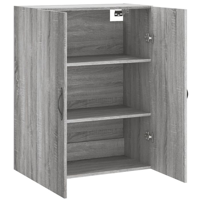 Armoire murale sonoma gris 69,5x34x90 cm bois d'ingénierie - Photo n°6