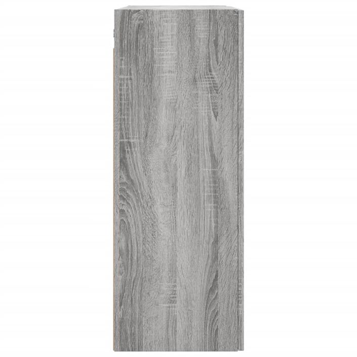 Armoire murale sonoma gris 69,5x34x90 cm bois d'ingénierie - Photo n°8