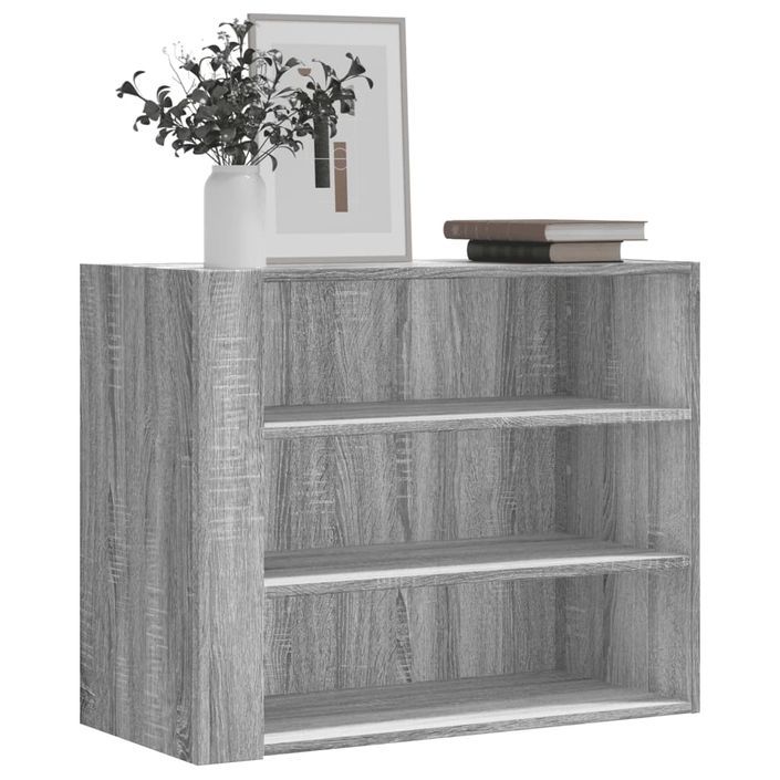 Armoire murale sonoma gris 75x35x60 cm bois d'ingénierie - Photo n°1