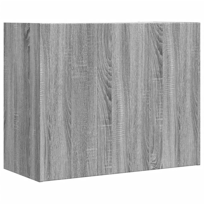 Armoire murale sonoma gris 75x35x60 cm bois d'ingénierie - Photo n°6