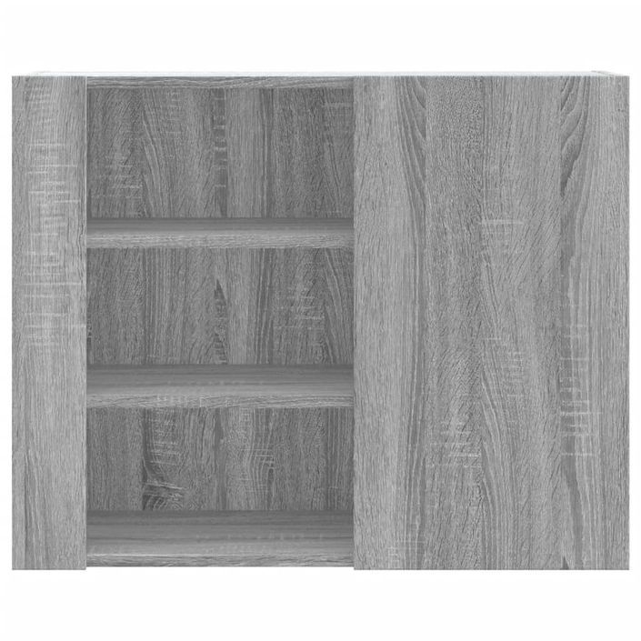 Armoire murale sonoma gris 75x35x60 cm bois d'ingénierie - Photo n°4