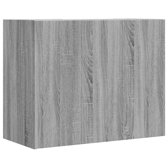 Armoire murale sonoma gris 75x35x60 cm bois d'ingénierie - Photo n°6