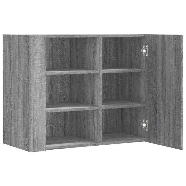 Armoire murale sonoma gris 75x35x60 cm bois d'ingénierie - Photo n°7