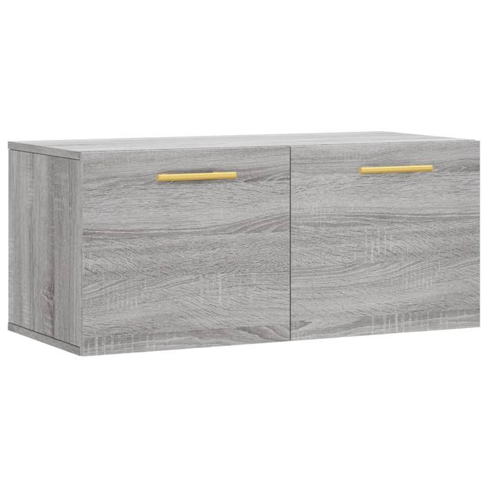 Armoire murale sonoma gris 80x36,5x35 cm bois d'ingénierie - Photo n°1