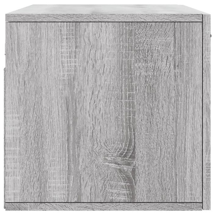 Armoire murale sonoma gris 80x36,5x35 cm bois d'ingénierie - Photo n°7