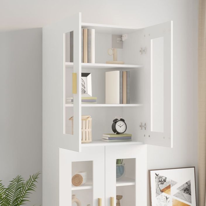 Armoire murale suspendue Blanc 69,5x34x90 cm - Photo n°8