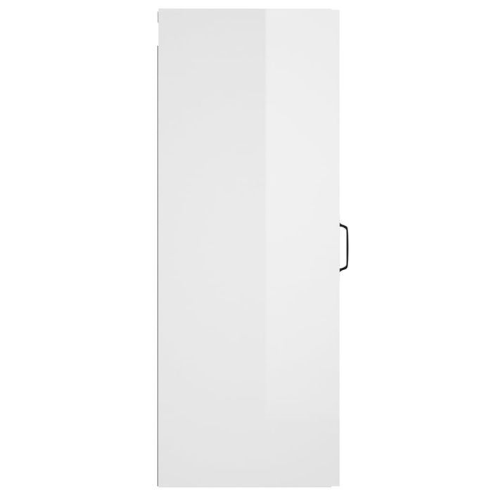 Armoire murale suspendue Blanc brillant 34,5x34x90 cm - Photo n°8