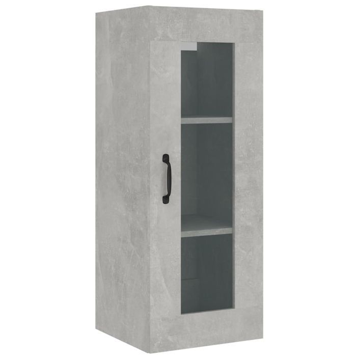 Armoire murale suspendue Gris béton 34,5x34x90 cm - Photo n°1