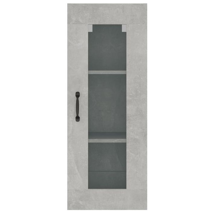 Armoire murale suspendue Gris béton 34,5x34x90 cm - Photo n°7