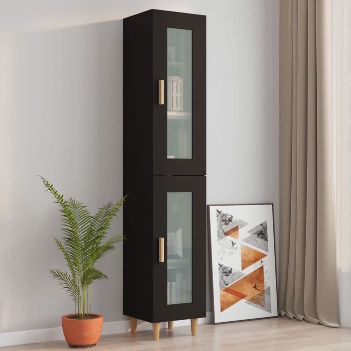 Armoire murale suspendue Noir 34,5x34x90 cm - Photo n°3