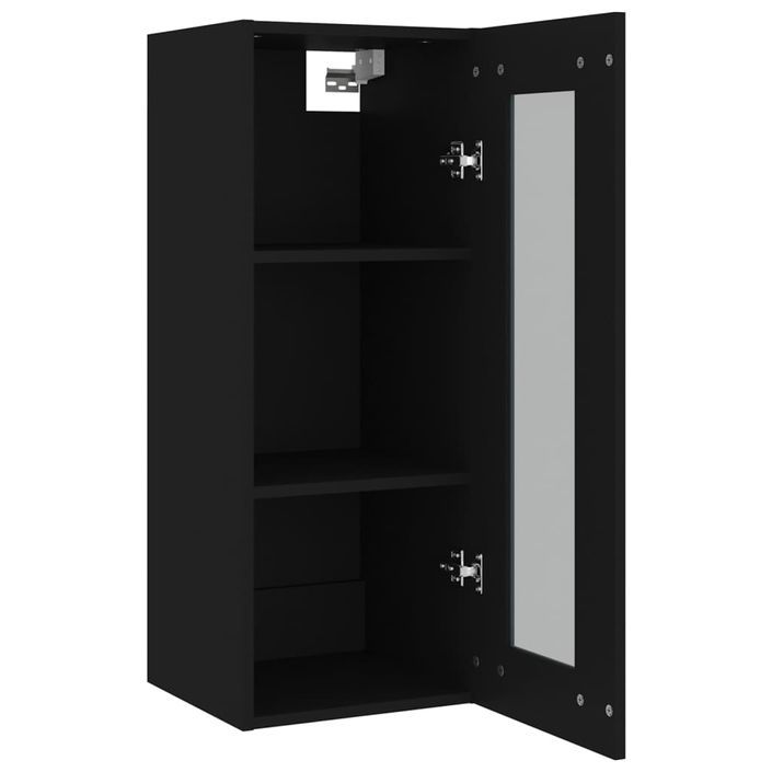 Armoire murale suspendue Noir 34,5x34x90 cm - Photo n°9