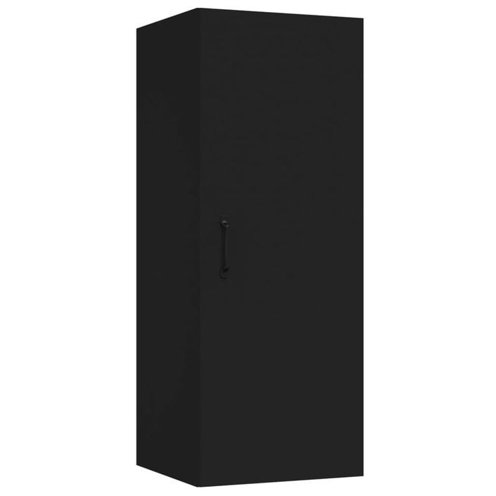 Armoire murale suspendue Noir 34,5x34x90 cm Bois d'ingénierie - Photo n°2