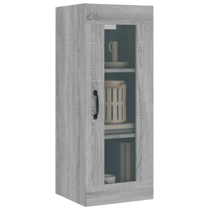 Armoire murale suspendue Sonoma gris 34,5x34x90 cm - Photo n°5