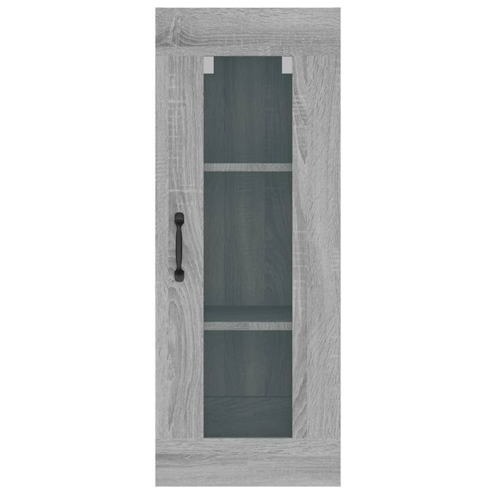 Armoire murale suspendue Sonoma gris 34,5x34x90 cm - Photo n°7