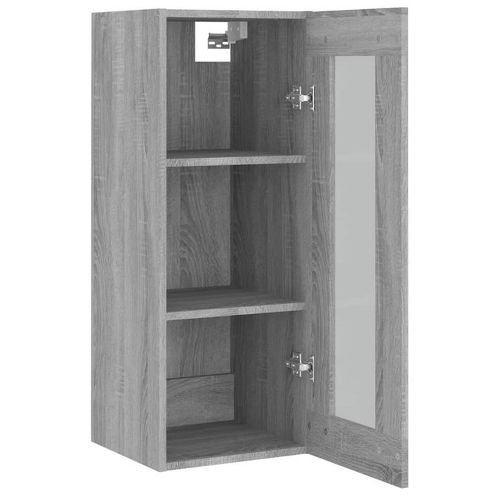 Armoire murale suspendue Sonoma gris 34,5x34x90 cm - Photo n°9