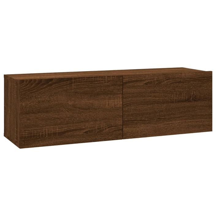 Armoire murale TV Chêne marron 100x30x30 cm Bois d'ingénierie - Photo n°2