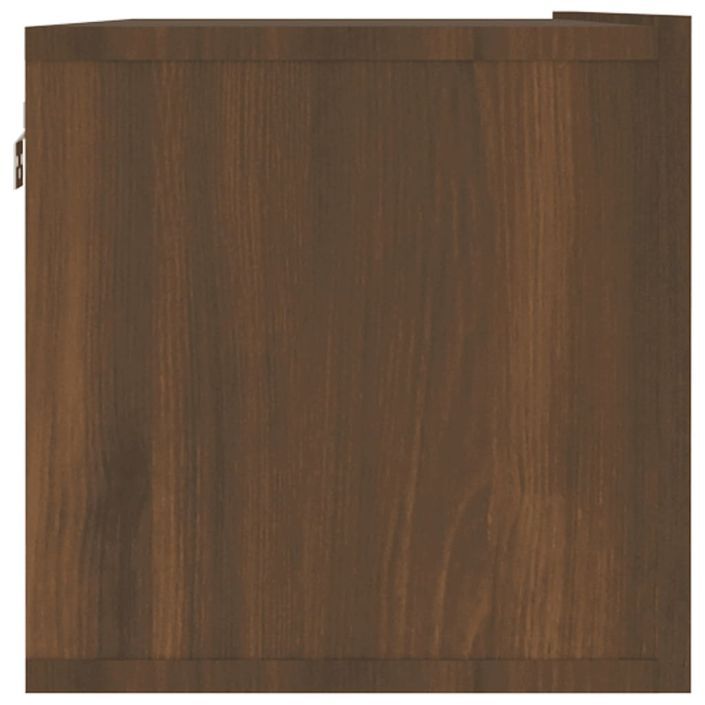 Armoire murale TV Chêne marron 120x30x30 cm Bois d'ingénierie - Photo n°6