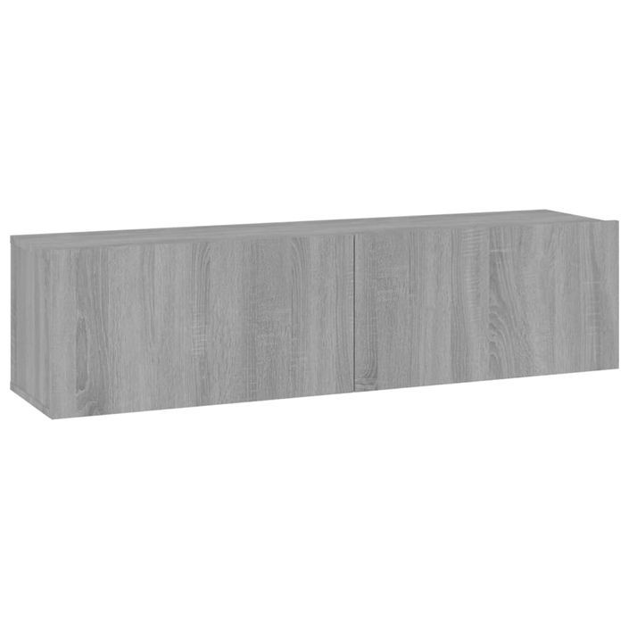 Armoire murale TV Sonoma gris 120x30x30 cm Bois d'ingénierie - Photo n°1