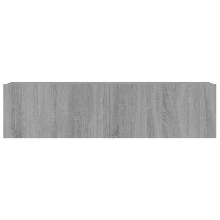 Armoire murale TV Sonoma gris 120x30x30 cm Bois d'ingénierie - Photo n°5