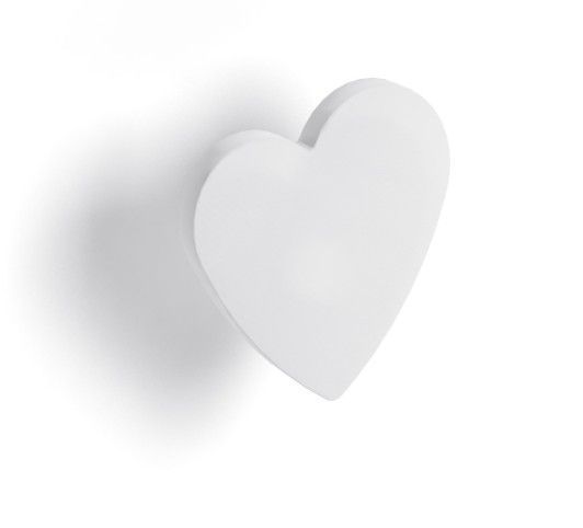 Armoire penderie bois clair avec miroir et pieds blanc et patère cœur blanc - Photo n°2