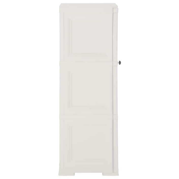 Armoire plastique 40x43x125 cm design de bois blanc angora - Photo n°5