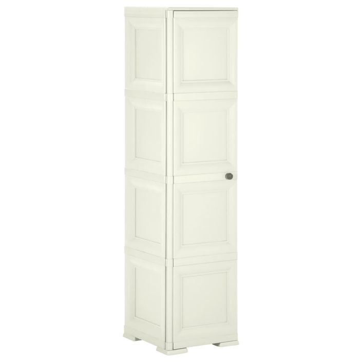 Armoire plastique 40x43x164 cm design bois glace à la vanille - Photo n°1