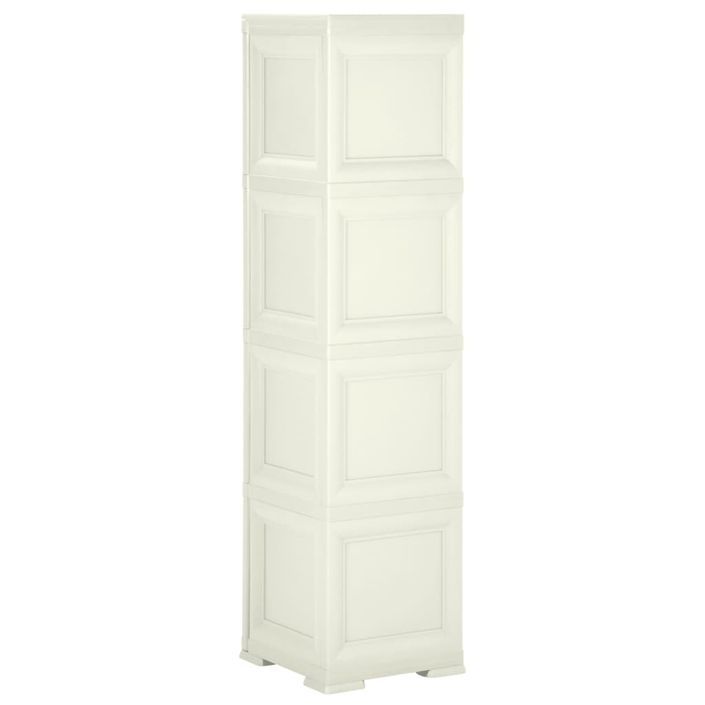 Armoire plastique 40x43x164 cm design bois glace à la vanille - Photo n°4