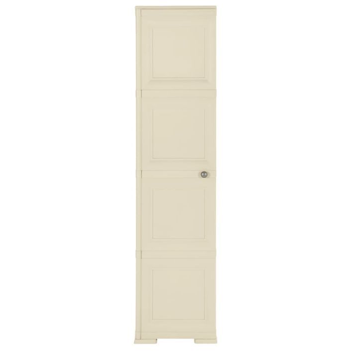 Armoire plastique 40x43x164 cm design de bois blanc angora - Photo n°2