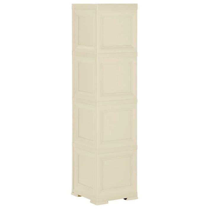 Armoire plastique 40x43x164 cm design de bois blanc angora - Photo n°4