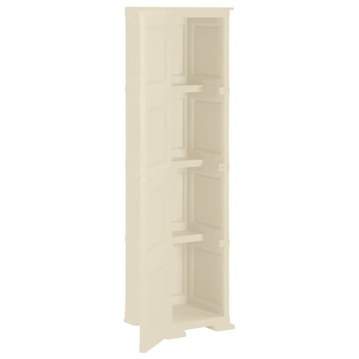 Armoire plastique 40x43x164 cm design de bois blanc angora - Photo n°5