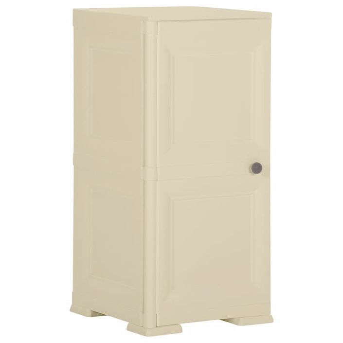 Armoire plastique 40x43x85,5 cm design de bois blanc angora - Photo n°1