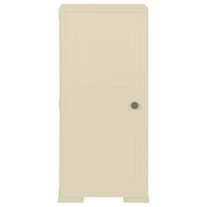 Armoire plastique 40x43x85,5 cm design de bois blanc angora - Photo n°2