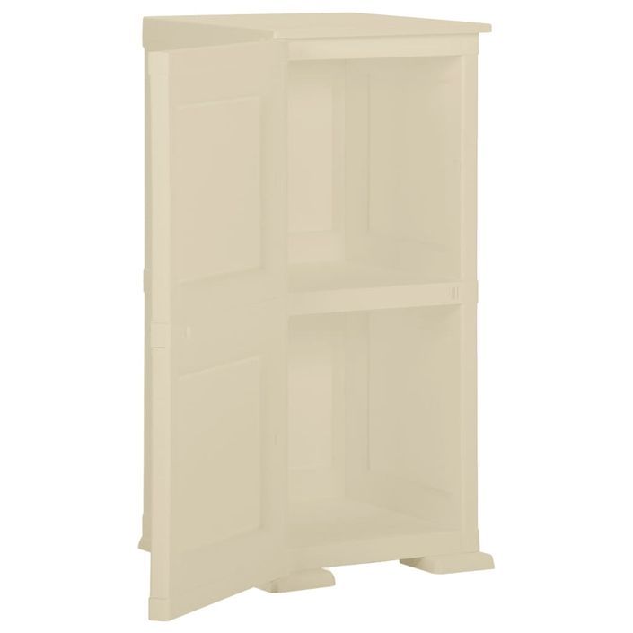 Armoire plastique 40x43x85,5 cm design de bois blanc angora - Photo n°5