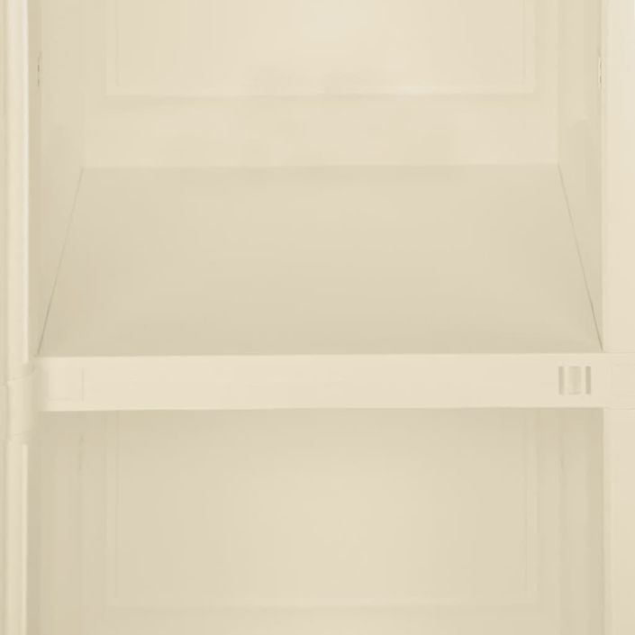 Armoire plastique 40x43x85,5 cm design de bois blanc angora - Photo n°7