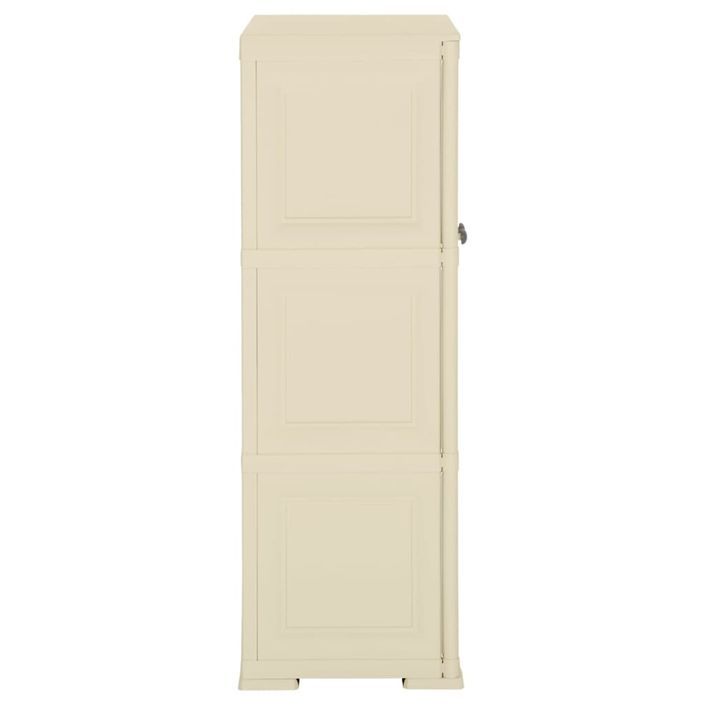 Armoire plastique 79x43x125 cm design de bois blanc angora - Photo n°3