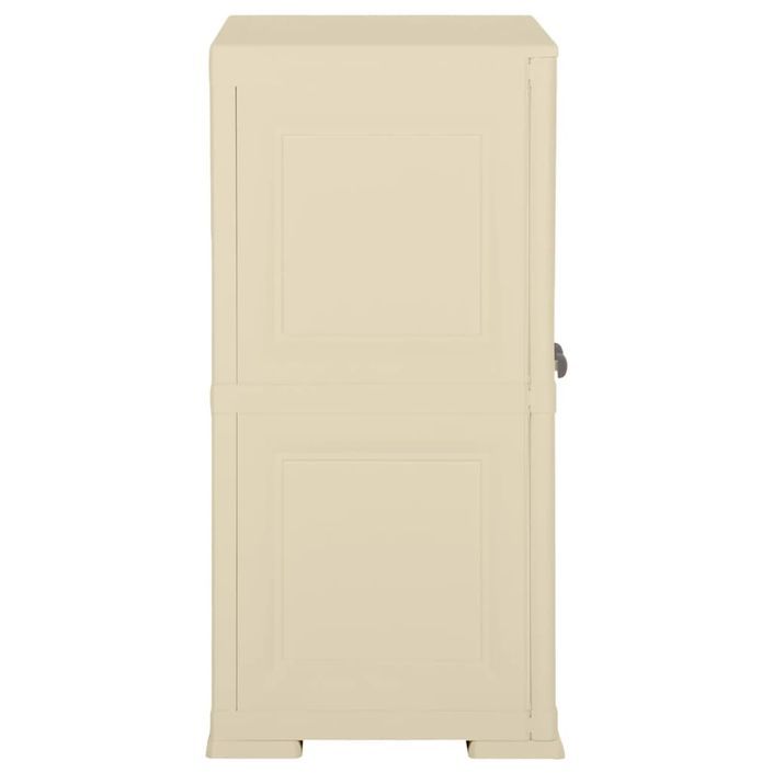 Armoire plastique 79x43x85,5 cm design de bois blanc angora - Photo n°3