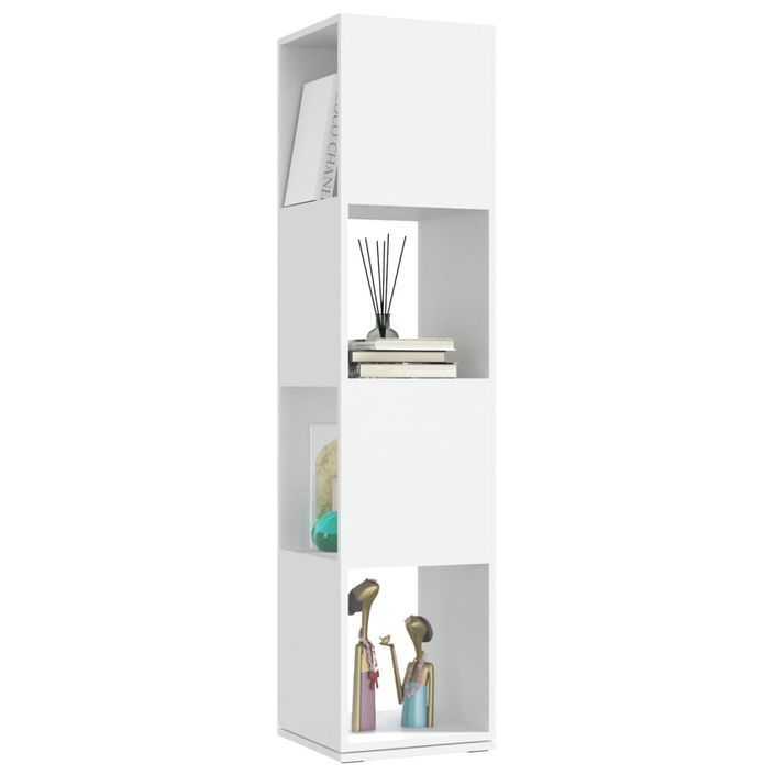 Armoire rotative Blanc 34,5x34,5x147,5 cm - Photo n°1