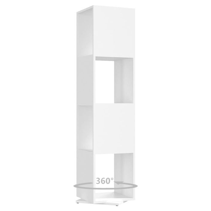 Armoire rotative Blanc 34,5x34,5x147,5 cm - Photo n°6