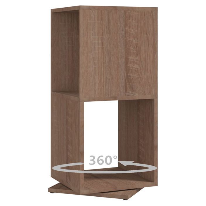 Armoire rotative Chêne Sonoma 34,5x34,5x75,5 cm bois ingénierie - Photo n°6