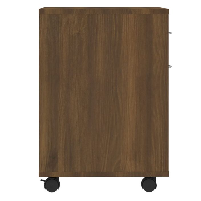 Armoire roulante Chêne marron 45x38x54 cm Bois d'ingénierie - Photo n°7